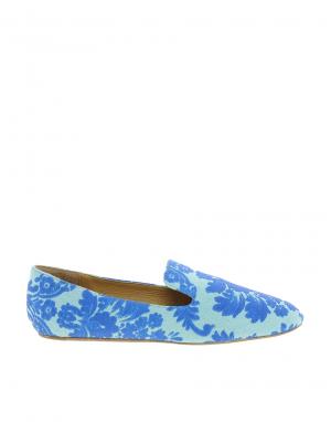 Туфли на плоской подошве в стиле парчи Elizabeth & James Tommi and. Цвет: синяя парча