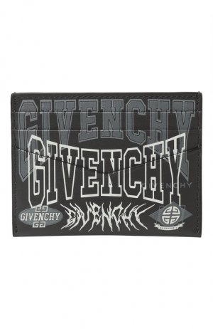 Кожаный футляр для кредитных карт Givenchy. Цвет: серый