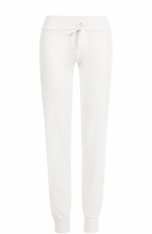 Кашемировые брюки прямого кроя с эластичным поясом и манжетами Cruciani. Цвет: белый