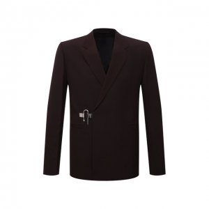 Шерстяной пиджак Givenchy. Цвет: коричневый