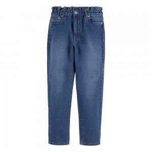 Подростковые джинсы High Loose Paperbag Jeans Levis. Цвет: синий