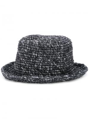Плетеная шляпа Issey Miyake Men. Цвет: серый