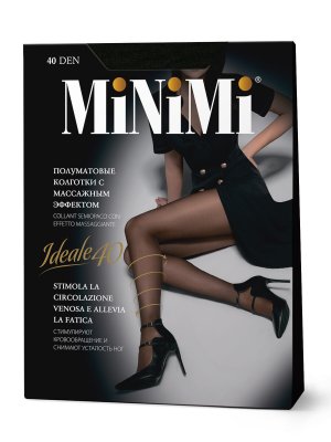 Колготки mini ideale 40 (утяжка по ноге) nero MINIMI. Цвет: nero