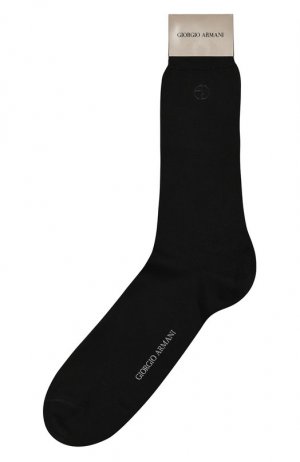 Хлопковые носки Giorgio Armani. Цвет: чёрный