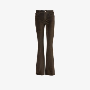 Расклешенные бархатные джинсы Le High с высокой посадкой , цвет chocolate Frame