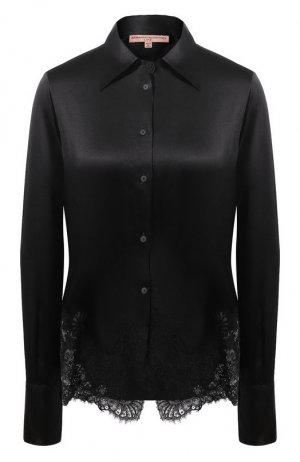 Шелковая блузка Ermanno Scervino. Цвет: чёрный