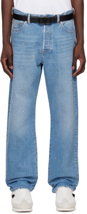 Синие джинсы Rockstud Valentino