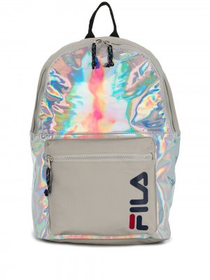 Рюкзак с логотипом Fila. Цвет: серебристый