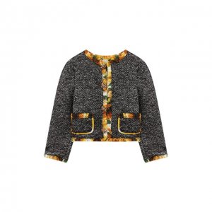 Жакет из шерсти и шелка Dolce & Gabbana. Цвет: серый