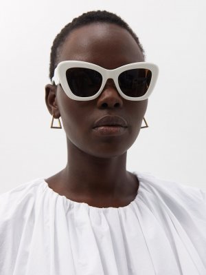 Солнцезащитные очки diorbobby b1u из ацетата кошачьего глаза DIOR, белый Dior