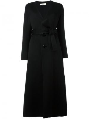 Кашемировое однобортное пальто с поясом Bally. Цвет: чёрный