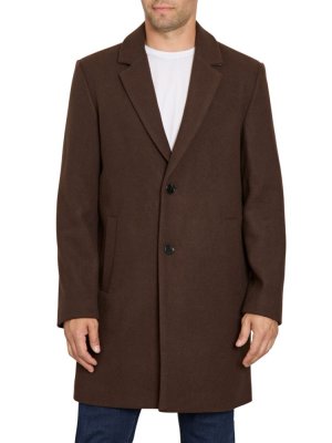 Однобортное пальто из смесовой шерсти , цвет Chocolate Sam Edelman