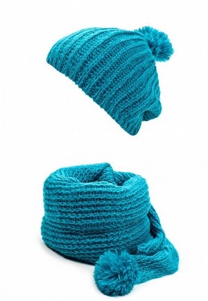 Комплект шапка и шарф Sabellino SA923CWLH873. Цвет: голубой