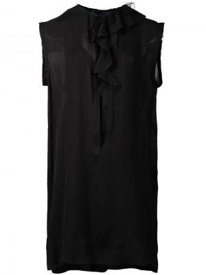 Платье с воротником рюшами Sharon Wauchob. Цвет: чёрный