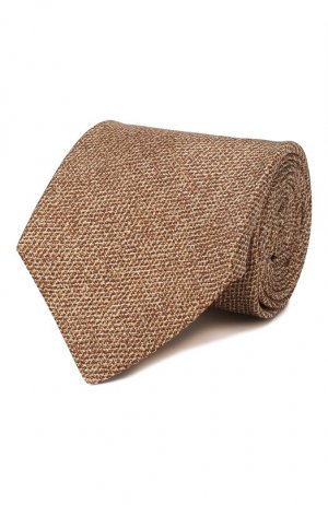 Шелковый галстук Kiton. Цвет: коричневый