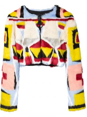 Укороченный пиджак KTZ. Цвет: белый