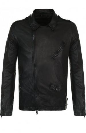 Кожаная куртка на молнии Giorgio Brato. Цвет: черный
