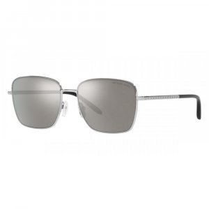 Мужские MK1123 11536G Модные блестящие серебряные солнцезащитные очки 57 мм, серебристые Michael Kors