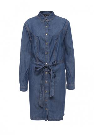 Платье джинсовое Dorothy Perkins Curve DO029EWOIH26. Цвет: синий