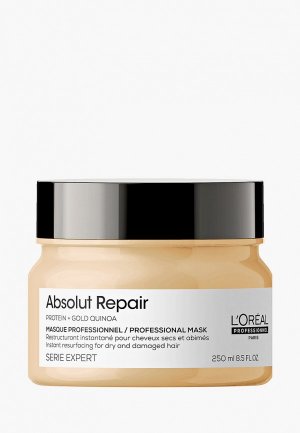 Маска для волос LOreal Professionnel L'Oreal Serie Expert Absolut Repair восстановления поврежденных волос, 250 мл. Цвет: прозрачный