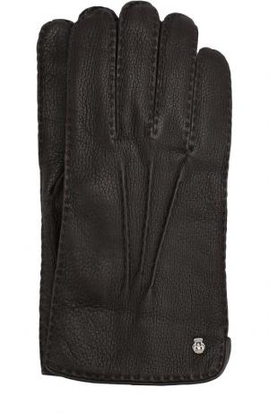 Кожаные перчатки Roeckl. Цвет: темно-коричневый