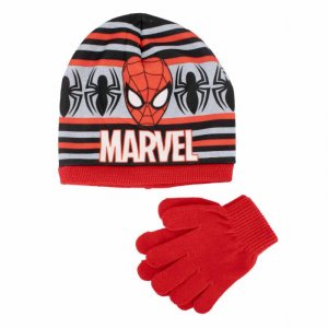 Комплект 2шт шапка+перчатка человек паук ребенок MARVEL