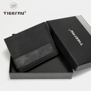 Новый кожаный короткий кошелек для мужчин тонкий маленький повседневный мужской держатель карт монет денег мужская мини-сумка Tigernu