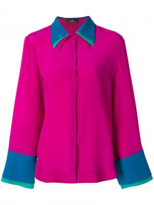 Рубашка с многослойным воротником Capucci. Цвет: розовый и фиолетовый