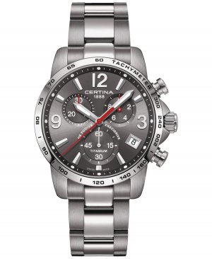 Мужские швейцарские часы с хронографом DS Podium титановым браслетом, 41 мм Certina