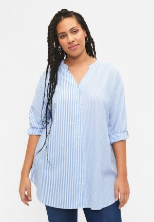 Блузка-рубашка STRIPED WITH 3/4 SLEEVES , цвет marina w stripe Zizzi