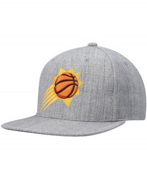 Мужская серая кепка Phoenix Suns 2.0 Snapback с меланжевым рисунком Mitchell & Ness