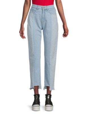 Двухцветные укороченные джинсы с высокой посадкой , цвет Stone Etienne Marcel