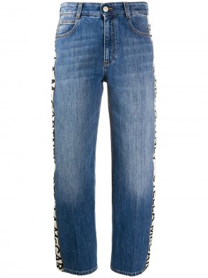 Укороченные джинсы с логотипом на лампасах Stella McCartney. Цвет: синий