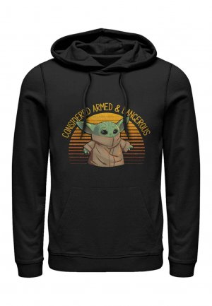 Толстовка : Mandalorian Sunset Cute Yoda , черный Star Wars