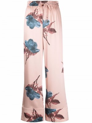 LAutre Chose шелковые брюки с цветочным принтом L'Autre. Цвет: розовый
