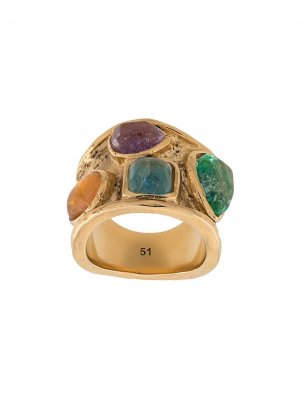 Массивное кольцо с кабошонами Goossens. Цвет: золотистый