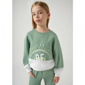 Пуловер , размер 140, зеленый Mayoral. Цвет: зеленый/зелeный