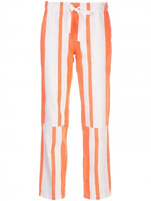 Полосатые брюки Zoya с кулиской lemlem. Цвет: оранжевый