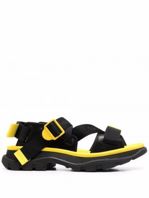 Touch-strap open-toe sandals Alexander McQueen. Цвет: черный