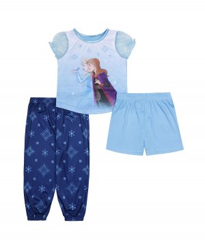 Шорты, футболка и пижама для девочек Little Girls, комплект из 3 предметов Frozen