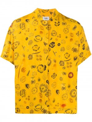 Рубашка с короткими рукавами и графичным принтом Vejas. Цвет: желтый