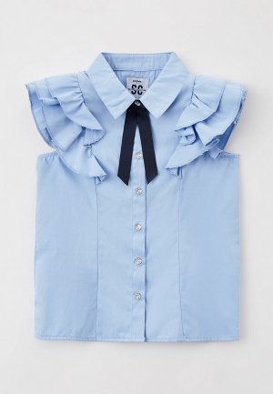 Блуза PlayToday. Цвет: голубой