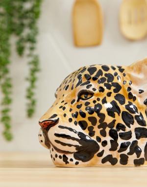 Кружка с головой леопарда Talking Tables. Цвет: коричневый