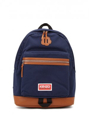 Темно-синий мужской рюкзак с логотипом Kenzo