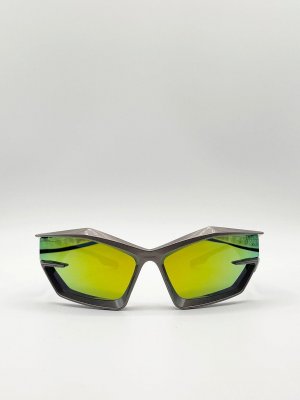 Солнцезащитные очки в пластиковой оправе Racer (цвет: Мульти) , серебро SVNX