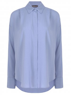 Блуза с узором LORENA ANTONIAZZI. Цвет: голубой