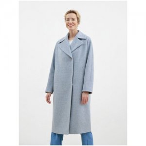 Пальто женское демисезонное 3012821p10050, размер 50 Pompa. Цвет: голубой