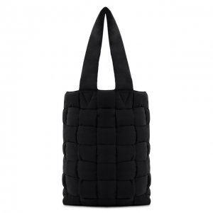 Текстильная сумка-шопер Padded Bottega Veneta. Цвет: чёрный