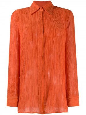 Прозрачная блузка с длинными рукавами Gabriela Hearst. Цвет: оранжевый