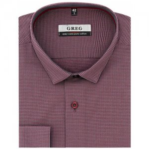 Рубашка , размер 174-184/40, бордовый GREG. Цвет: красный/бордовый